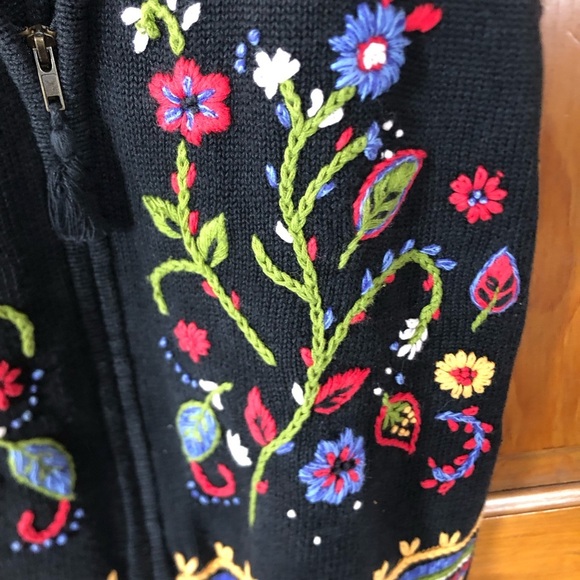 Vtg White Stag Embroidered Floral Vest - Picture 4 of 16